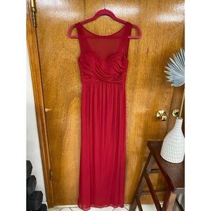 David’s bridal mesh bridesmaid dress